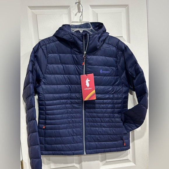 Cotopaxi Women's XL Fuego Hooded Down Jacket Puffer Maritime Blue NWT Puff Puffy - Picture 1 of 16